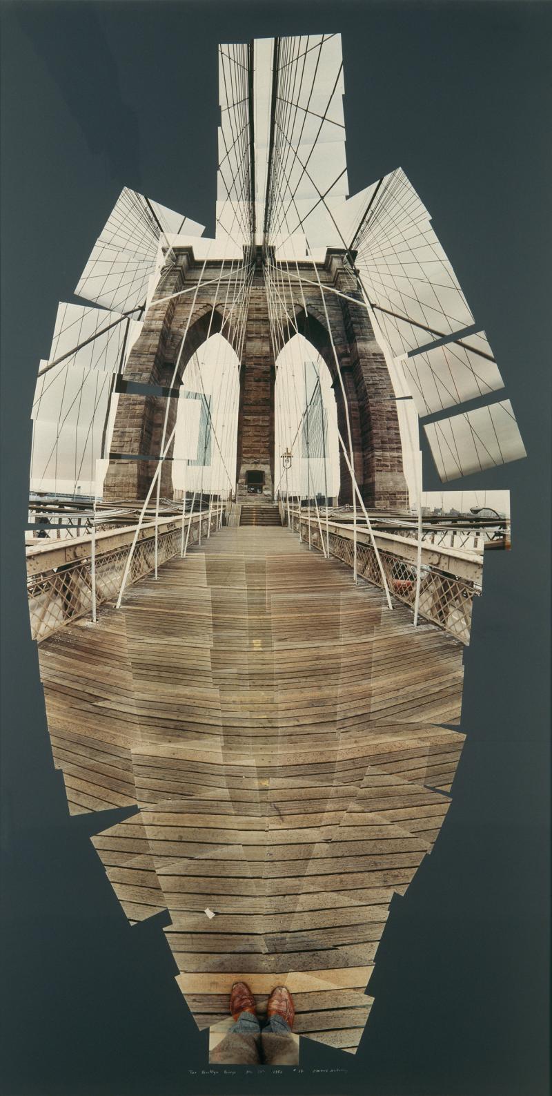 David Hockney, The Brooklyn Bridge, 1982 Collage aus Fotografien auf Papier, 277 x 147 cm Kunsthalle Bremen – Der Kunstverein in Bremen, Geschenk Franz Osmers 2003 © David Hockney