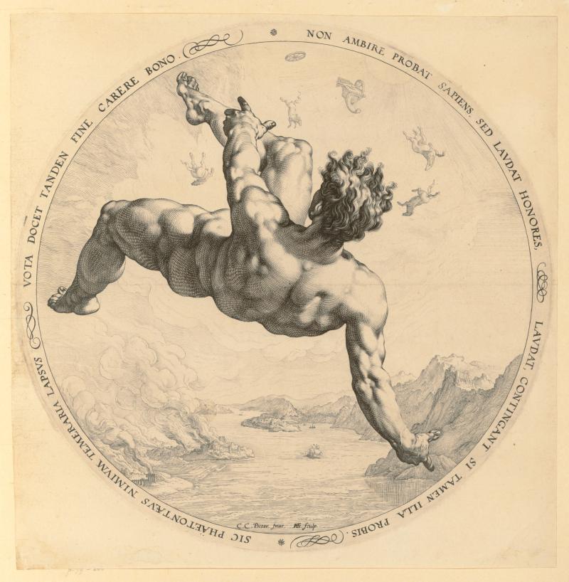 Hendrick Goltzius Phaeton, 1588 Kupferstich ALBERTINA, Wien