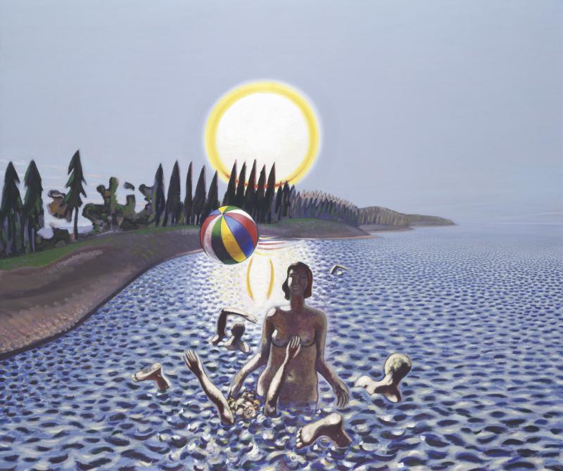 Wolfgang Mattheuer, Der blaue Sommerabend, 1985 Öl auf Leinwand, 170 x 200 cm Berlin Hyp AG, © VG Bild-Kunst, Bonn 2022