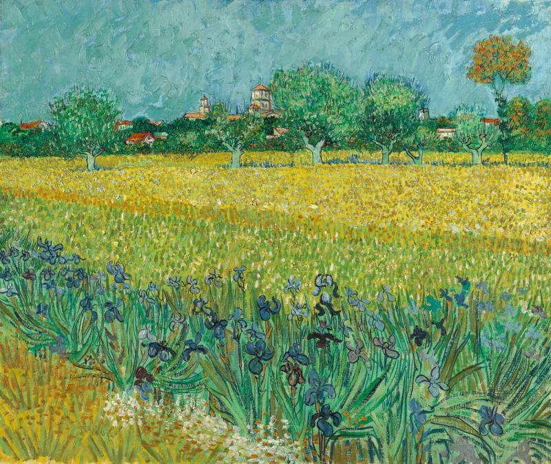 Vincent Van Gogh, Blick auf Arles mit Iris im Vordergrund, 1888  Van Gogh Museum, Amsterdam (Vincent van Gogh Foundation)