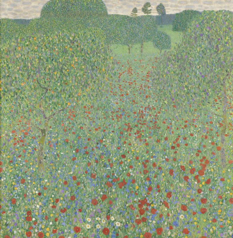 Gustav Klimt, Blühender Mohn, 1907  Foto: Johannes Stoll / Belvedere, Wien