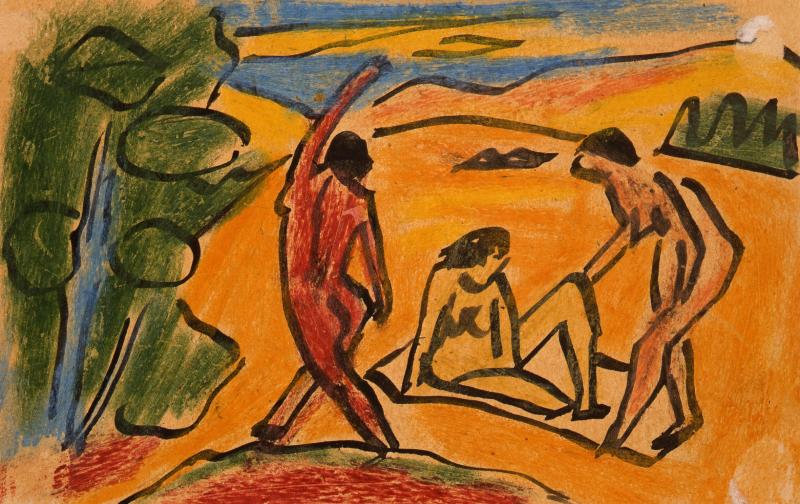 Max Pechstein, Drei Frauen in den Dünen, 1911, Sammlung Altonaer Museum