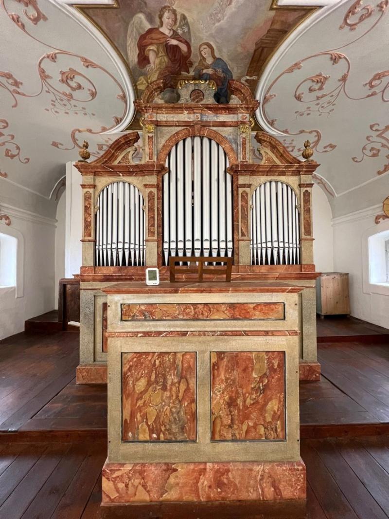 Orgel in der Hitzhofer Wallfahrtskirche Mariä Heimsuchung *Foto: Dr. Karl Knöferle