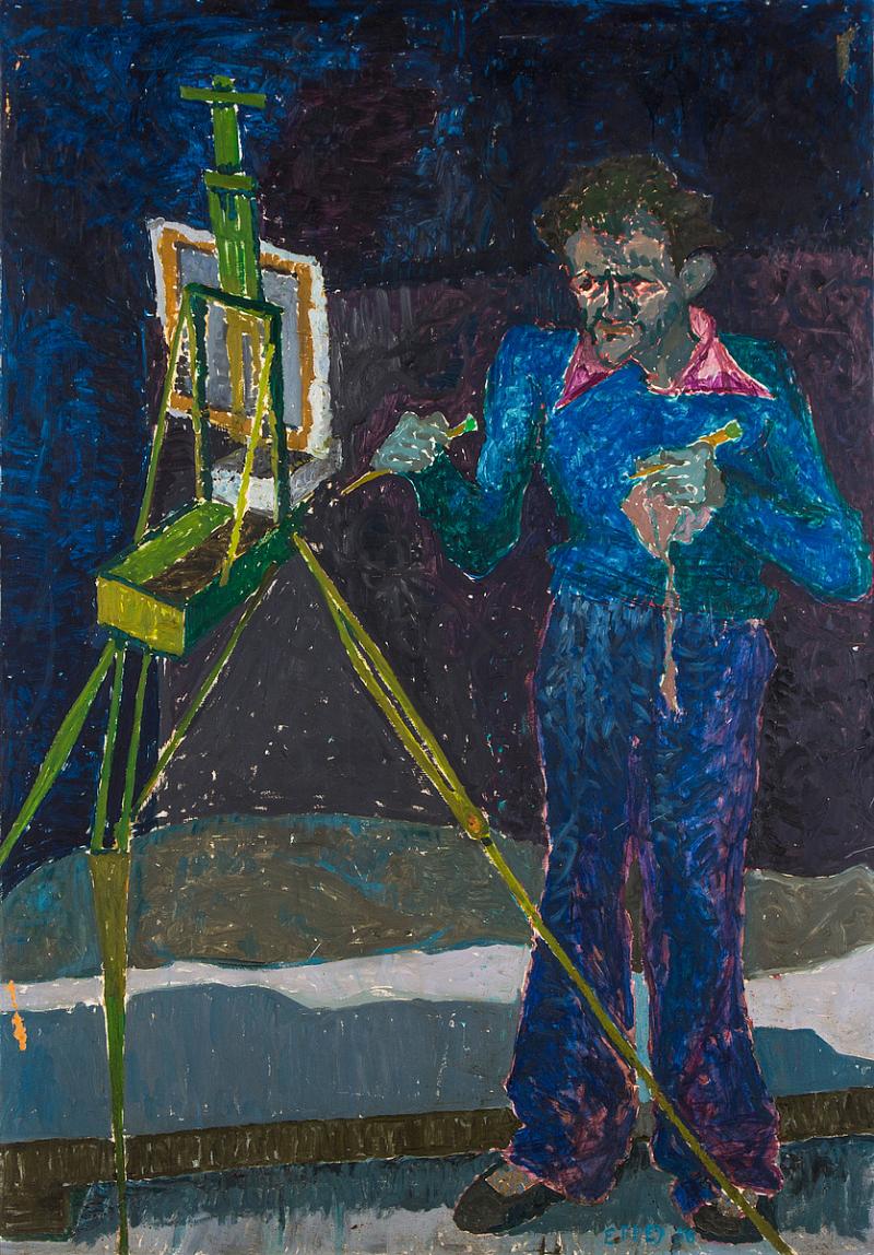 Eleonore Frey-Hanken - Maler Otto Birg, 1956, Öl auf Hartfaser, 184 x 130 cm