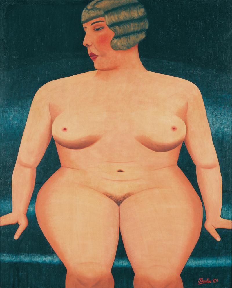 Camille Bombois, Femme nue assise, 1930, Öl auf Leinwand, Sammlung Zander© VG Bild-Kunst, Bonn, 2022