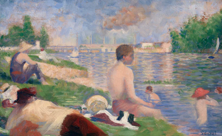 Georges Seurat, Final Study for “Bathers at Asnières,” 1883, The Art Institute of Chicago Gift of the Adele R. Levy Fund, Inc.