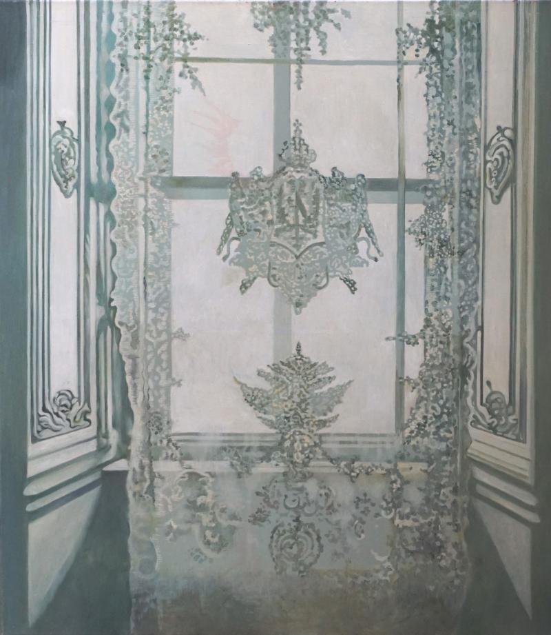 Royal Curtain, 2019/20, Öl/Lwd, 120x105 cm © Richard Jurtitsch