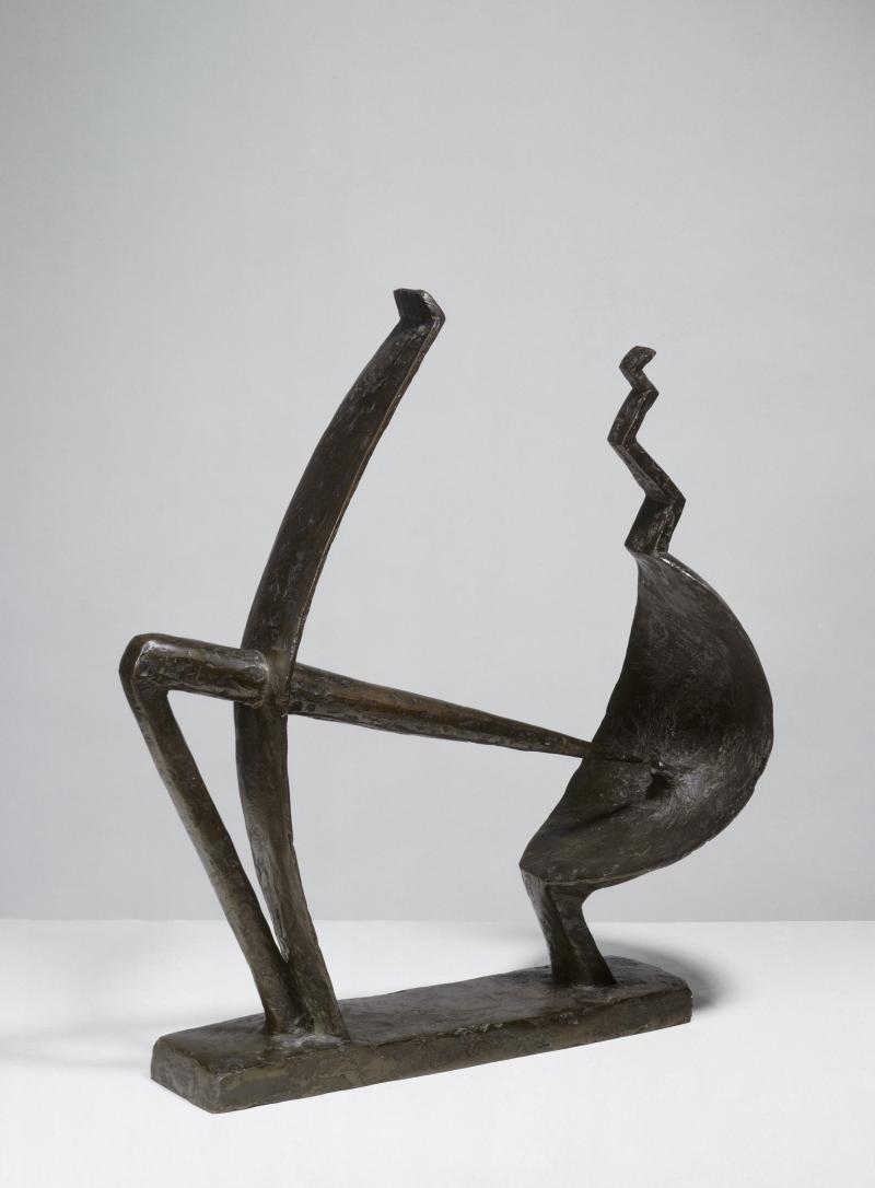 Alberto Giacometti, Homme et femme, 1928/29 Bronze, 40 x 40 x 16,5 cm Centre Pompidou, Paris, Musée national d’art moderne / Centre de création industrielle, Paris, Dation en 1984 Foto: Centre Pompidou, MNAM-CCI, Dist. RMN-Grand Palais / Bertrand Prévost © Succession Alberto Giacometti / 2023, ProLitteris, Zurich