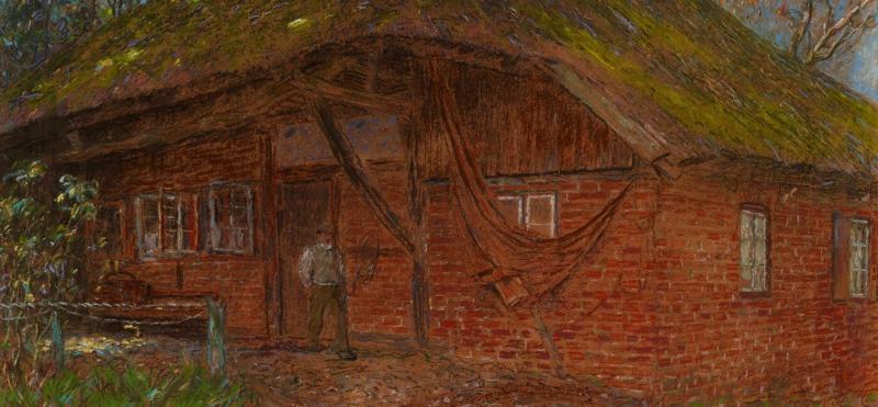 Christian Rohlfs: Fischerhaus an der Trave, 1899 (Kunsthalle zu Kiel, Grafische Sammlung)