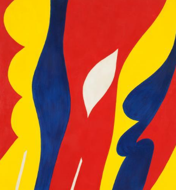 Ernst Wilhelm Nay, Mit weißer Spindel, 1967, Öl auf Leinwand, 160 x 150 cm, Schätzpreis €400/500.000