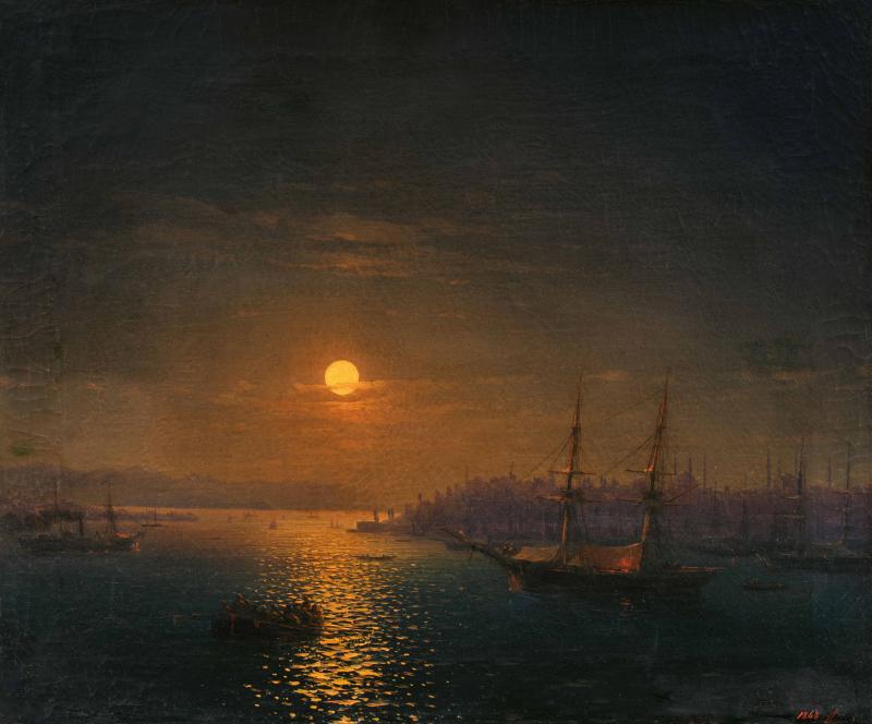 Lot 2273 Dα Iwan Konstantinowitsch Aivazovsky - Istanbul: Das Goldene Horn im Mondschein      Auktion 1221     Kölni  Schätzpreis: 300.000 € - 500.000 €