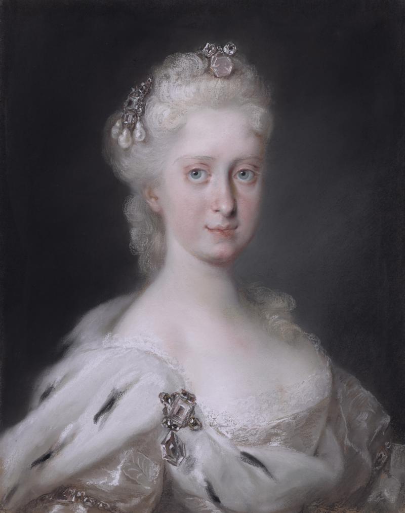 Rosalba Carriera, Maria Josepha, Gemahlin König Augusts III. von Polen, 1730 Pastell auf Papier 53,5 x 42,5 cm © Gemäldegalerie Alte Meister, Staatliche Kunstsammlungen Dresden, Foto: Elke Estel/Hans-Peter Klut