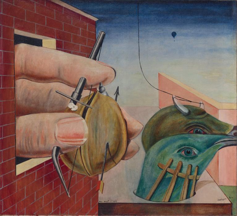 Max Ernst, Oedipus Rex, 1922, huile sur toile, 93 cm x 102 cm, Collection particulière, Suisse, Photo : droits réservés © Adagp, Paris 2023