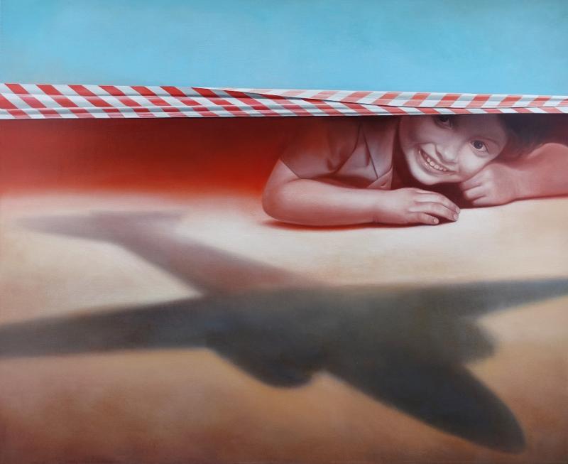 Karen Shahverdyan, "Aviator", Öl auf Leinwand, 90 X 110 cm, Aleph Art Gallery Darmstadt, Deutschland