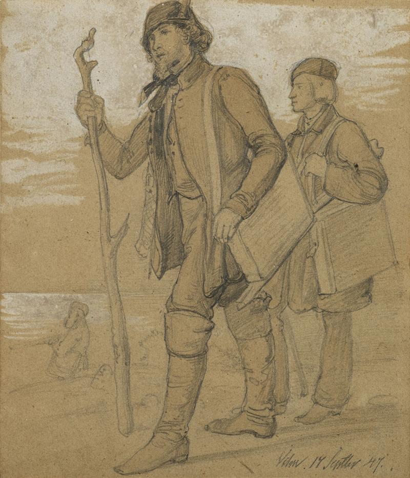 Friedrich Preller d. Ä., Der Künstler mit Schülern auf der Insel Vilm, 1847 © Katrin Bellinger Collection, Foto: Matthew Hollow