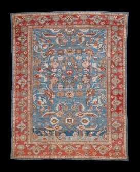 Ziegler Mahal carpet, hand-woven wool pile, last quarter C19th, 4.09 x 3.20m, Afridi Gallery