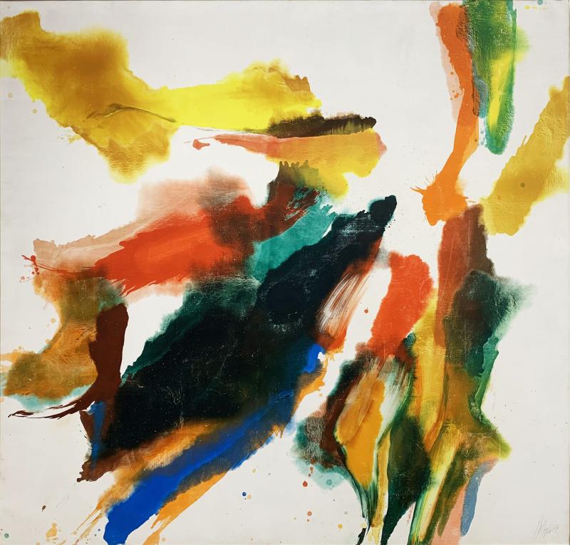 Wolfgang Hollegha: „o.T.“, 1974, Öl auf Leinwand, 255 x 267 cm