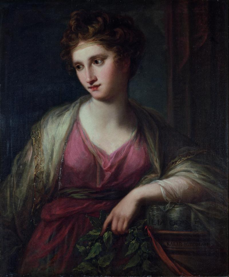 Angelika Kauffmann: Klio, Muse der Geschichtsschreibung, um 1770/75 Schaezlerpalais – Deutsche Barockgalerie, Kunstsammlungen und Museen Augsburg © Kunstsammlungen und Museen Augsburg, Foto: Andreas Brücklmair