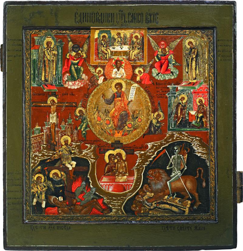 „Eingeborener Sohn, Wort Gottes“, Ikone, Russland, Syzran, Anfang 19. Jahrhundert, 44 x 39 cm, Provenienz: Privatsammlung, Berlin, Fotos: Brenske Gallery