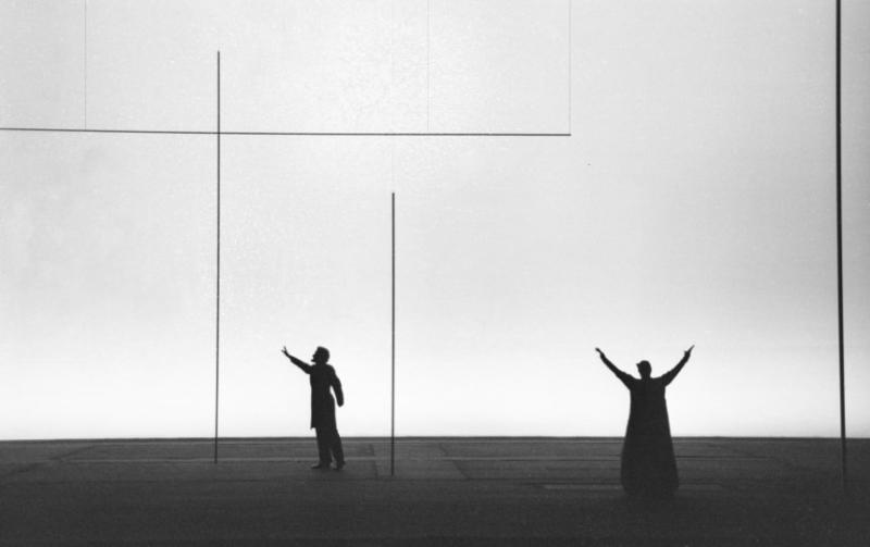 Ruth Walz, Markella Hatziano als Judith und Robert Hale als Blaubart in Herzog Blaubarts Burg von Béla Bartók, Salzburger Festspiele, 1995, Silbergelatineabzug auf Barytpapier, © Ruth Walz