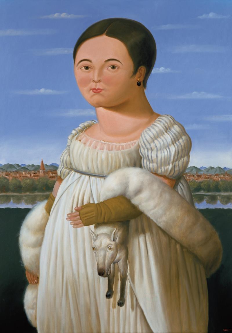 FERNANDO BOTERO, Mademoiselle Rivière, after Ingres, 2005 © Sammlung Würth, Foto: Volker Naumann, Schönaich © Fernando Botero