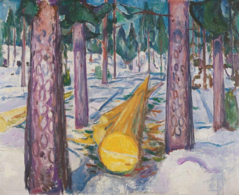 Edvard Munch, Der gelbe Baumstamm, 1912