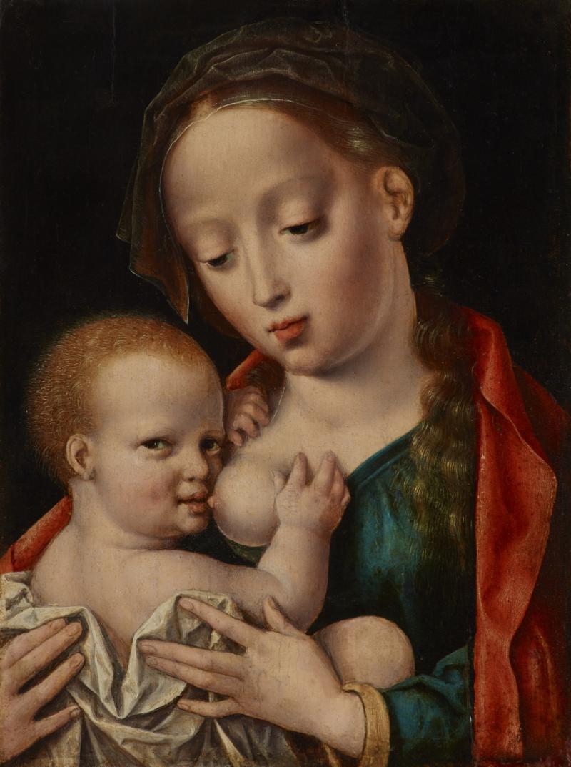 Joos van Cleve - Maria mit Kind JOOS VAN CLEVE UND WERKSTATT  (Cleve? um 1485/90 – 1541 Antwerpen), Händler Senger Bamberg Kunsthandel