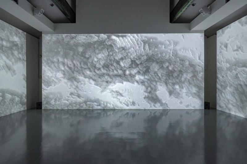 Kohei Nawa, Tornscape (2021). Installation photo: Nobutada Omote. Courtesy SCAI THE BATHHOUSE