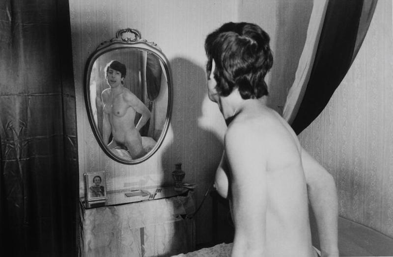 Lisetta Carmi, Pasquale, 1965–71, from the ‘I travestiti’ series, 1965–71, gelatin-silver print on Baryta Ilford paper, 40 × 30 cm