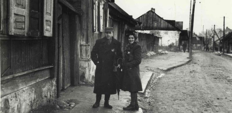 Pnina Schinzon und Abraham Tory im Ghetto Kaunas, Detail, Dezember 1943 © Yad Vashem Archives