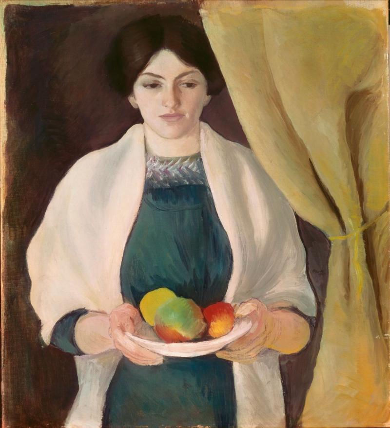 August Macke, Portrait mit Äpfeln, 1909 Foto: Städtische Galerie im Lenbachhaus und Kunstbau München, Bernhard und Elly Koehler Stiftung 1965 © ARTOTHEK