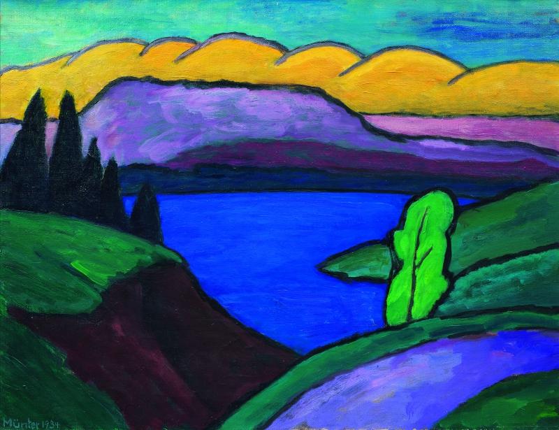 GABRIELE MÜNTER, Der blaue See, 1954 © Lentos Kunstmuseum, Linz | Foto: LENTOS Kunstmuseum Linz/Reinhard Haider © Bildrecht, Wien 2023