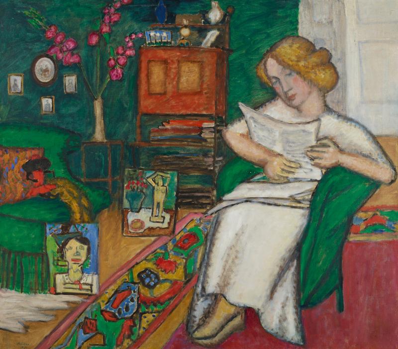 GABRIELE MÜNTER, Im Zimmer, 1913 © Städtische Galerie im Lenbachhaus und Kunstbau München, erworben mit Unterstützung der Ernst von Siemens Kunststiftung | Foto: Städtische Galerie im Lenbachhaus und Kunstbau München, Gabriele Münter Stiftung 1957 © Bildrecht, Wien 2023