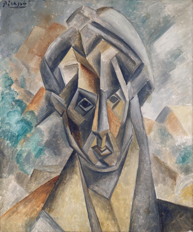 Pablo Picasso Bildnis Fernande Olivier (Portrait de Fernande Olivier) 1909 Öl auf Leinwand 65 × 54,5 cm Städel Museum, Frankfurt am Main, Eigentum des Städelschen Museums-Vereins e.V. © Succession Picasso / VG Bild-Kunst, Bonn 2023