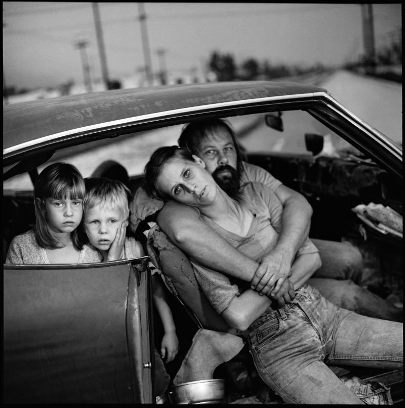 The Damm family in their car, Los Angeles, California, 1987