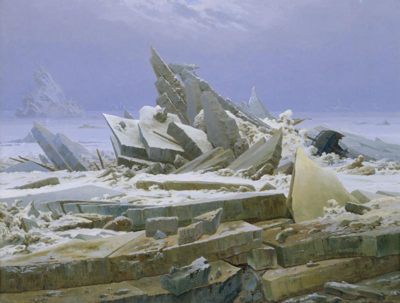 Caspar David Friedrich (1774–1840) Das Eismeer, 1823/24 Öl auf Leinwand, 96,7 x 126,9 cm Hamburger Kunsthalle © Hamburger Kunsthalle / bpk Foto: Elke Walford