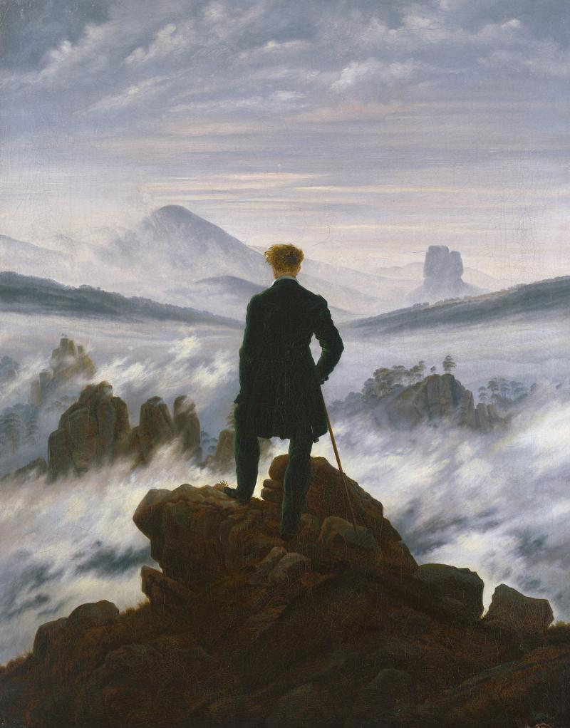 Caspar David Friedrich (1774–1840) Wanderer über dem Nebelmeer, um 1817 Öl auf Leinwand, 94,8 x 74,8 cm Dauerleihgabe der Stiftung Ham