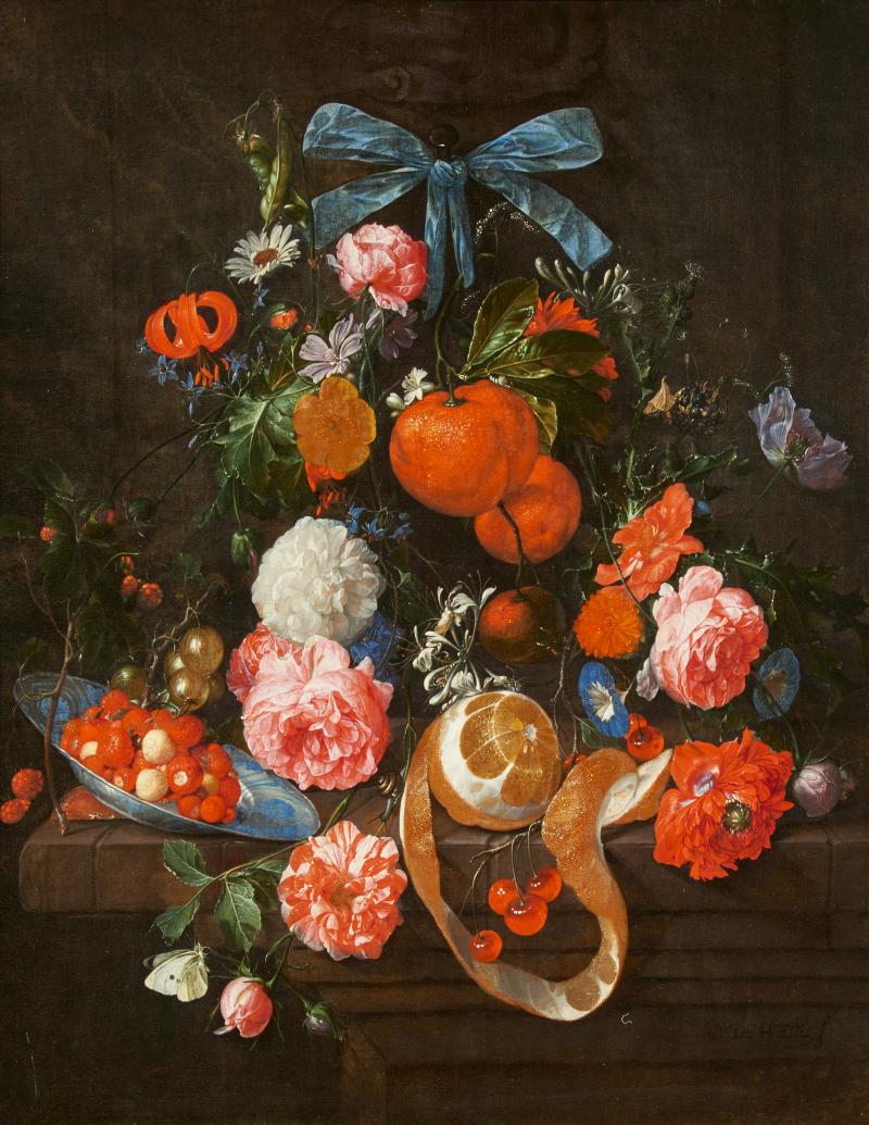 Cornelis de Heem (1631 – 1695) Stillleben mit Orangen, Rosen und Blumen | Öl auf Leinwand | 67 x 55 cm Taxe: € 60.000 – 80.000