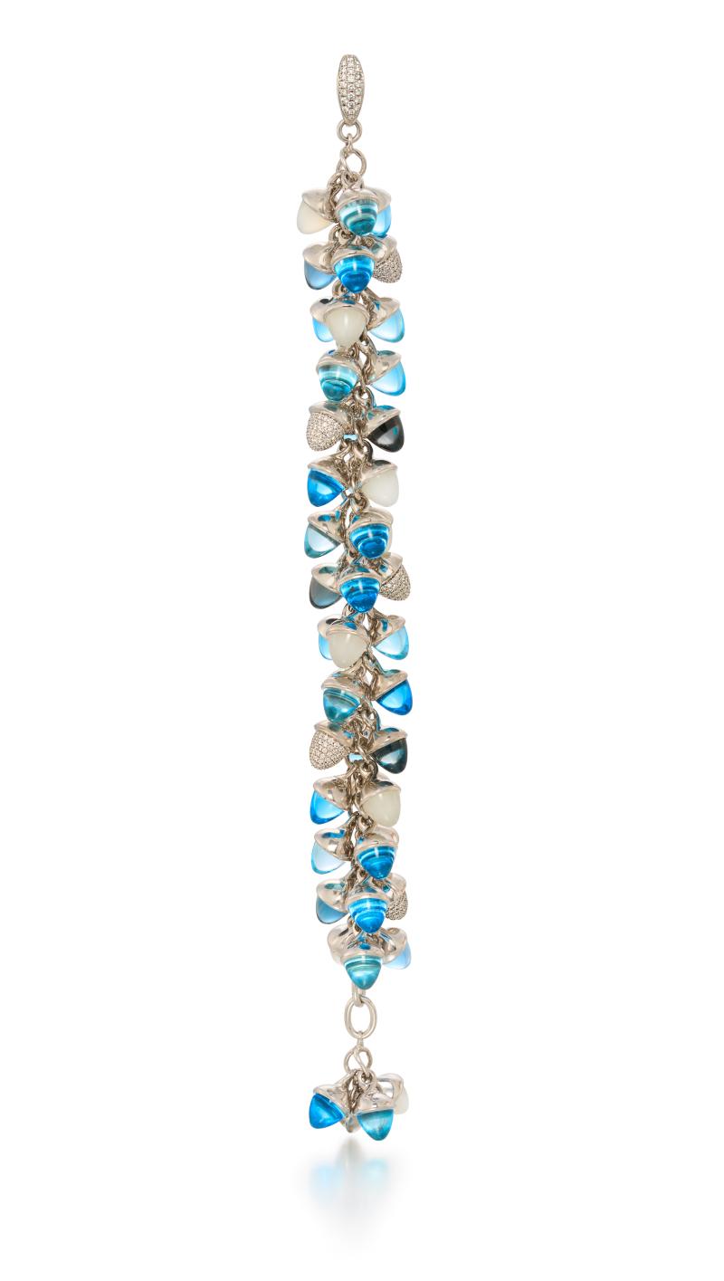 Tamara Comolli Mikado Flamenco Ocean | Armband | Diamanten, Topase und Mondsteine Taxe: € 15.000 - 25.000