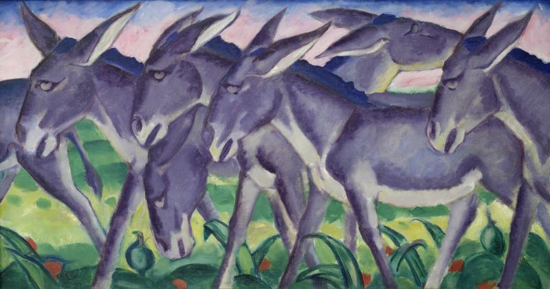 Franz Marc, Eselfries, 1911, Franz Marc Museum, Franz Marc Stiftung, Foto: collecto.art