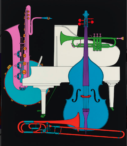 Michael Craig-Martin: Jazz 2022 Siebdruck auf Papier