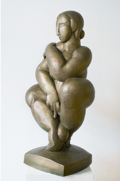 Giovanni Rindler, resting ballerina, 2002, patinated bronze.