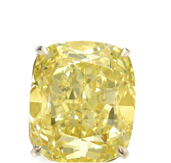 From a Private Collection Highly Important Fancy Intense Yellow diamond ring, 'The Love Stone' VAT applies to hammer price and buyer's premium  Estimate  1,820,000 - 3,630,000 CHF