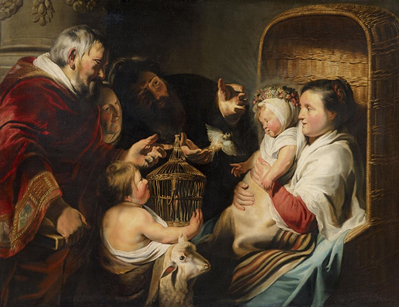 Lot 2027 Jacob Jordaens - Die heilige Familie mit Johannes dem Täufer und seinen Eltern