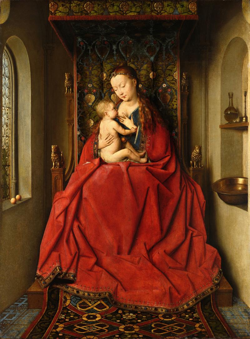 Jan van Eyck Lucca Madonna ca. 1437 Mischtechnik auf Eichenholz 65,7 x 49,6 cm Städel Museum Frankfurt am Main, Public Domain