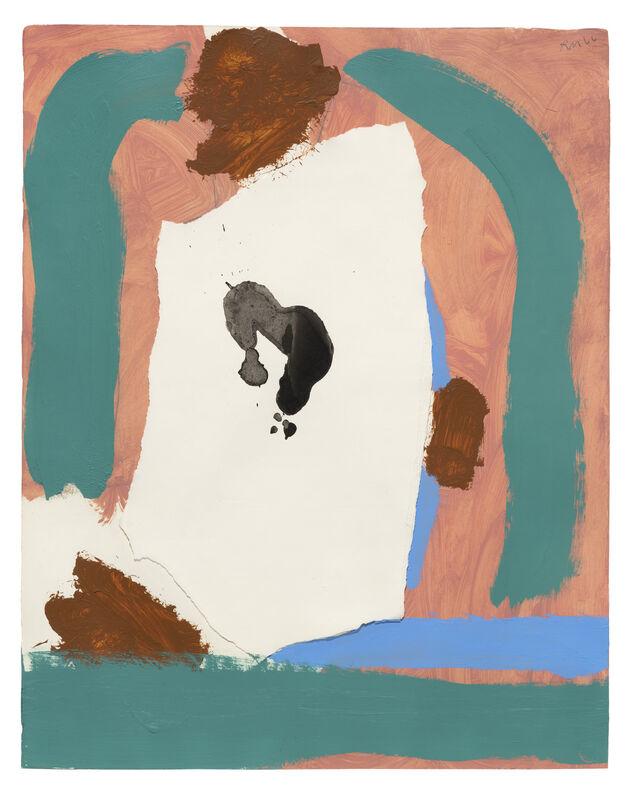 Robert Motherwell, In Pink and Green 1966 Acryl, Collage, Tusche und Graphit auf Papier 730 × 578 mm (28,7 × 22,8 in)