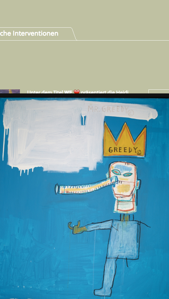 Jean-Michel Basquiat, Mr. Greedy (c) Bildrecht, Wien, 2023/Courtesy Heidi Horten Collection