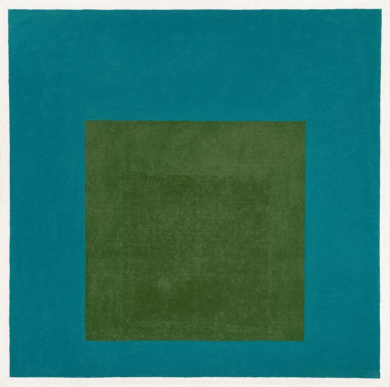 Josef Albers Bottrop 1888 - 1976 New Haven Study for Homage to the Square 1967 Öl auf Masonit 60,7 x 60,7 cm Schätzpreis € 250/350.000