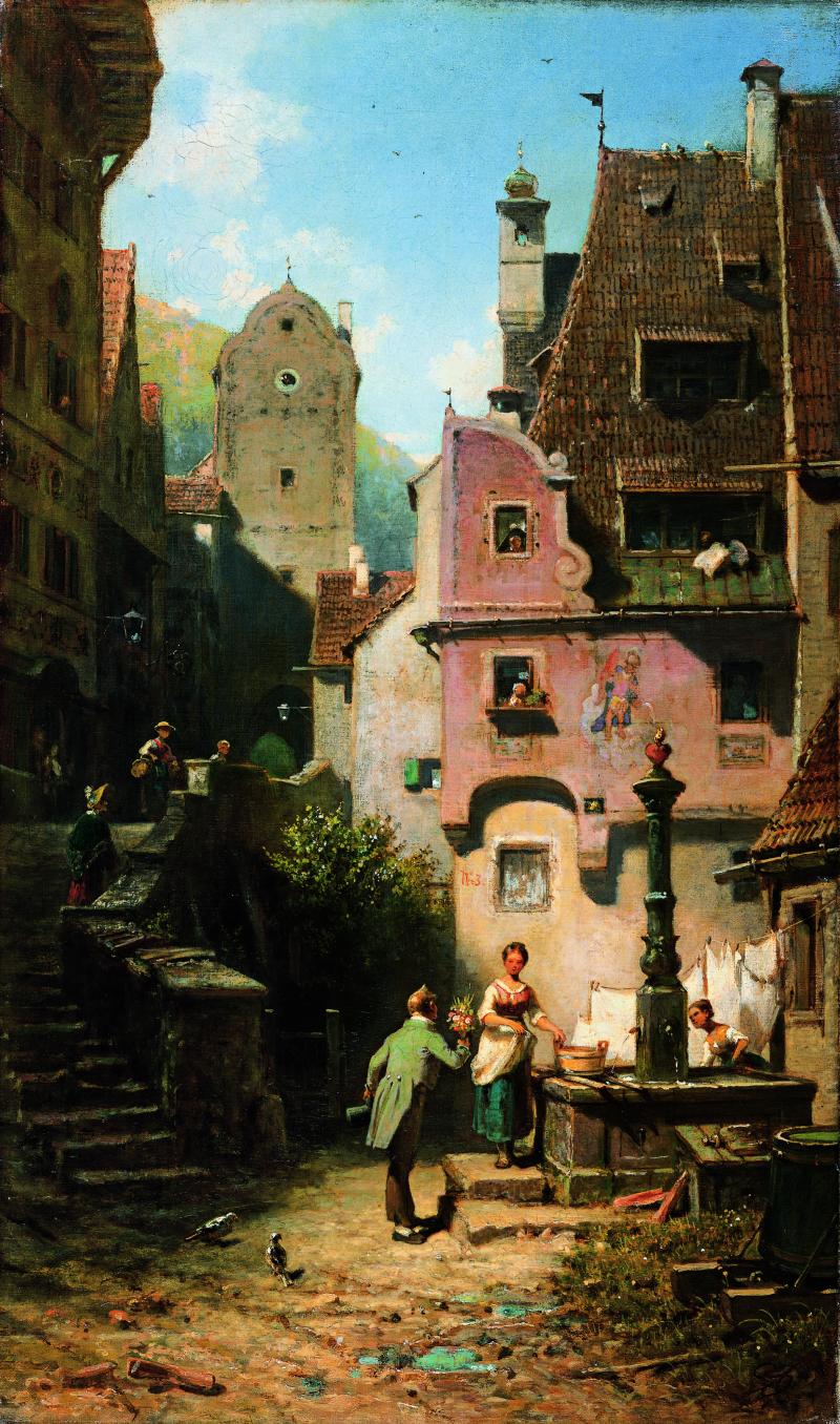 Carl Spitzweg, Der ewige Hochzeiter, um 1870, Öl auf Leinwand, Museum Georg Schäfer, Schweinfurt © bpk, Museum Georg Schäfer, Schweinfurt