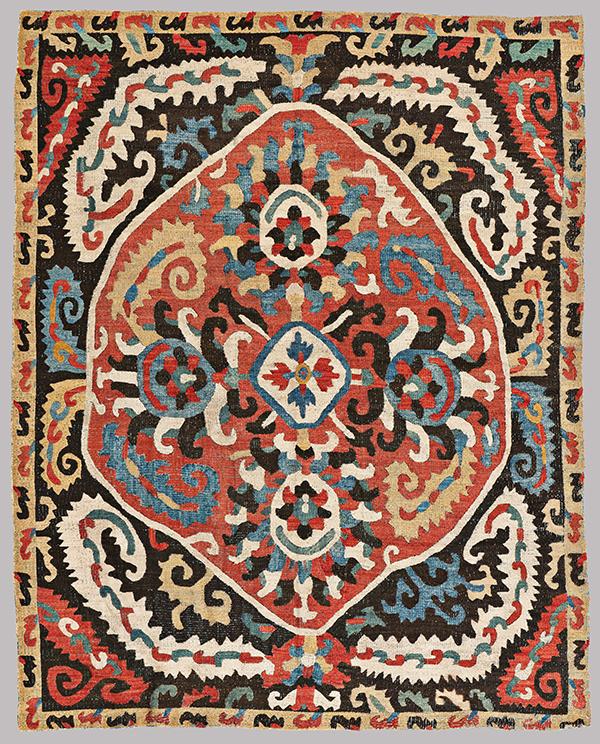 Caucasian Embroidery 154 x 123 cm (5' 1" x 4') Azerbaijan, 18th century